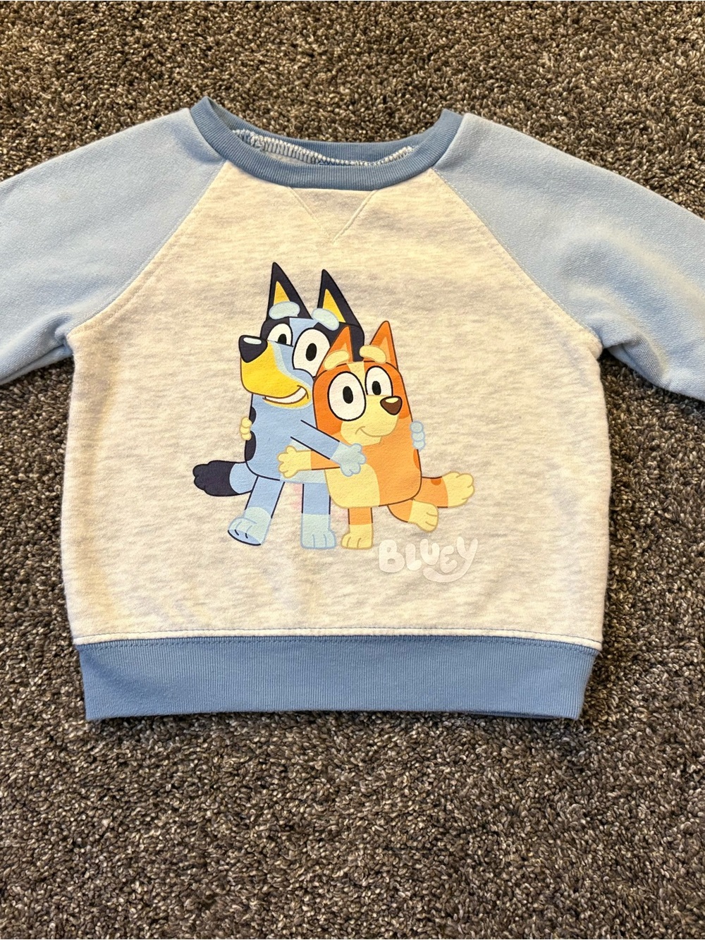 Old Navy Light Blue & Heather Gray Bluey Graphic Sweatshirt